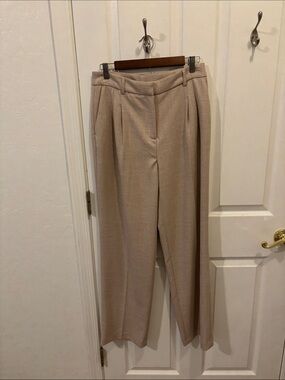 HOUSE OF HARLOW TWEED PLEATED KHAKIS SIZE 6